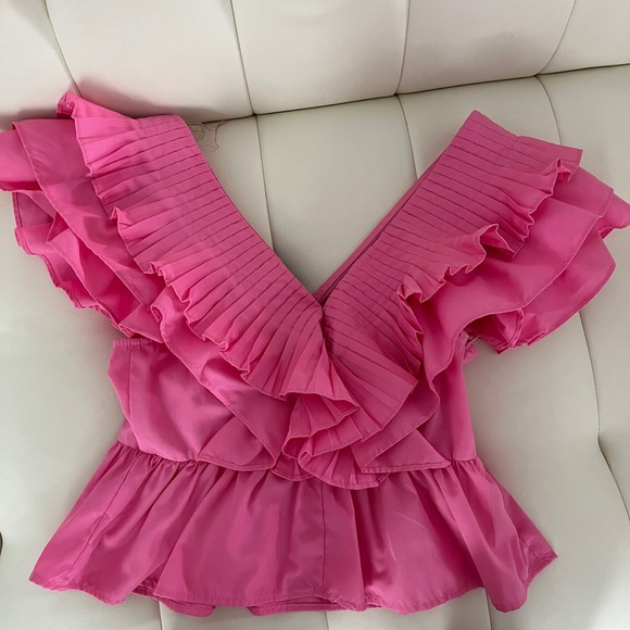 Pink sleeveless ruffle top - Picture 3 of 3